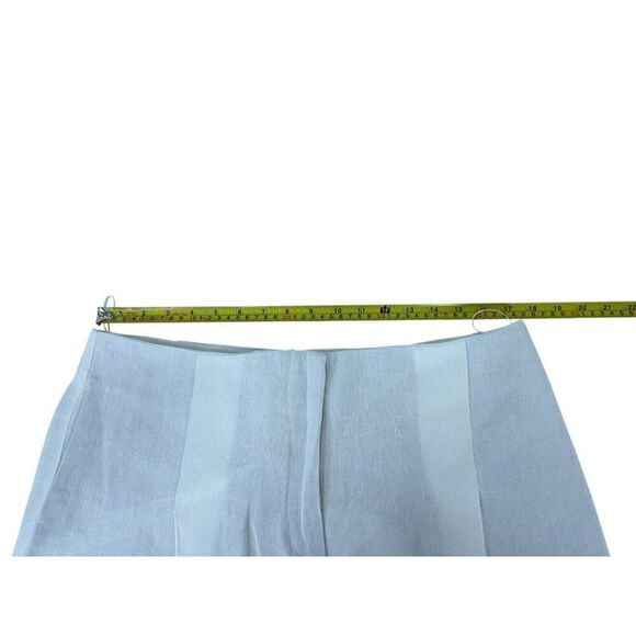 Zara Womens Dress Pants XL White Linen Blend Wide Leg Trousers 2927/586 NWT - Picture 8 of 11